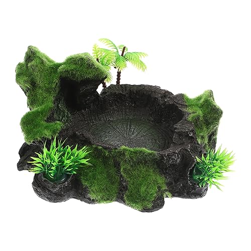 TOYANDONA Dekorativer Reptiliennapf aus Harz Natürliche Wasserschale für Terrarien Futternapf für Schildkröten Geckos und Kleine Reptilien Zubehör für Tierfütterung TOYANDONA Dekorativer Reptiliennapf aus Harz Natürliche Wasserschale für Terrarien Futternapf für Schildkröten Geckos und Kleine Reptilien Zubehör für Tierfütterung von TOYANDONA