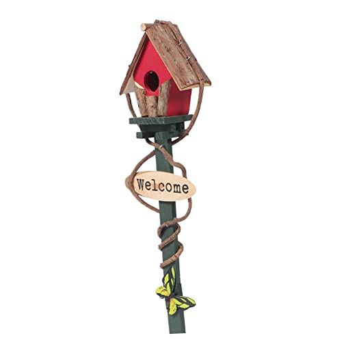 TOYANDONA Dekorativer Vogelhaus-ständer Für Garten Rotspitziges Design Langlebig Und Wetterfest Für Außendekoration Und Gartenpflege TOYANDONA Dekorativer Vogelhaus-ständer Für Garten Rotspitziges Design Langlebig Und Wetterfest Für Außendekoration Und Gartenpflege von TOYANDONA