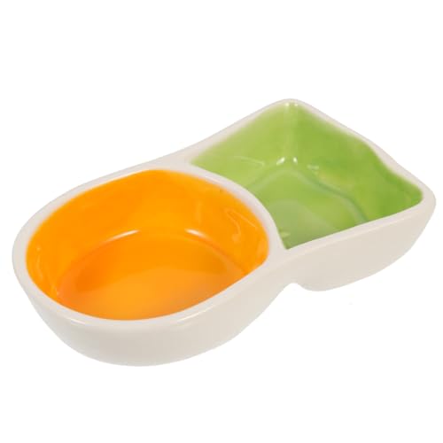 TOYANDONA Kleintier Futter und Wasserschüssel Keramik mit Karottenherz Design für Hamster Chinchilla und Kleine Kompakte zu Reinigen Hygienisch TOYANDONA Kleintier Futter und Wasserschüssel Keramik mit Karottenherz Design für Hamster Chinchilla und Kleine Kompakte zu Reinigen Hygienisch von TOYANDONA