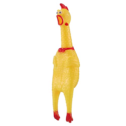 TOYANDONA Riesiges Gummi-Huhn, quietschendes Huhn, kniffliges Spielzeug für Hunde, Haustiere, 1 Stück von TOYANDONA