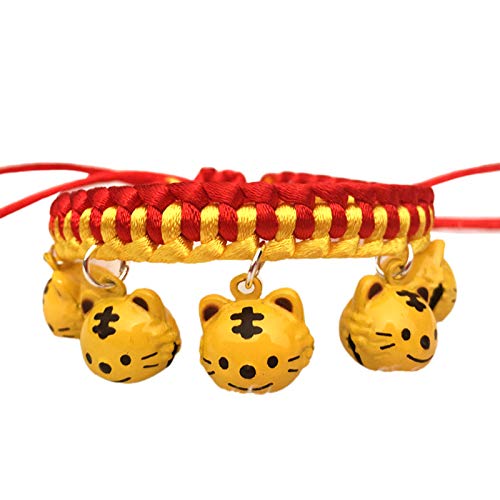 TOYHEART Verstellbares Hundehalsband Mit Sicherheitsschnalle, Modisches Geflochtenes Hundehalsband Mit Cartoon-Figurenglocken Welpen-Halskette Haustierbedarf Für Hunde # E. Klein von TOYHEART