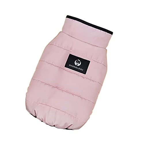 TOYHEART Warme Hundepullover, Haustiermantel Einfarbig Halten Wärme Zweibeinige Haustier Hundeweste Mantel Outfit Für Kleine Hunde Rosa S von TOYHEART