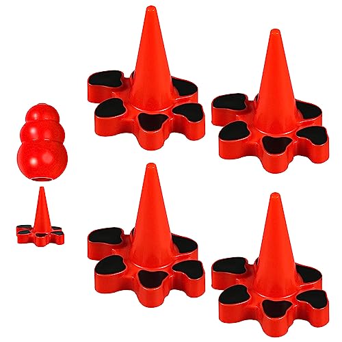 TOYMIS 4st Hundespielzeug Halter Stopper, Dog Toy Holder Stopper Hundespielzeug Stopper Kompatibel mit Klassischen Größen XS bis XX-L Inklusive Pfotenstopper Kunststoff Nur für Hundespielzeug (Rot) von TOYMIS