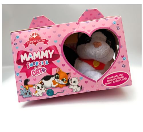 TOYSGIOCATTOLI Gatti Mammi Surprise - Modell Katze schwarz - entdecken Sie, wie viele Katzen 1!2!3 hat! von TOYSGIOCATTOLI