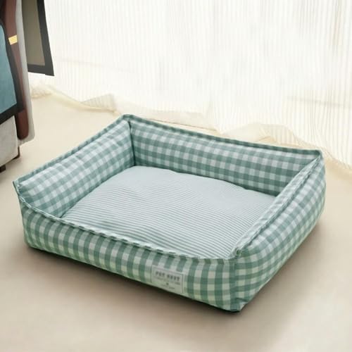 TPIONEER Bett für Hund Katze Haustier Quadrat Gitter Zwinger Medium Kleine Hund Sofa Bett Kissen Haustier Beruhigende Hund Bett Haus von TPIONEER