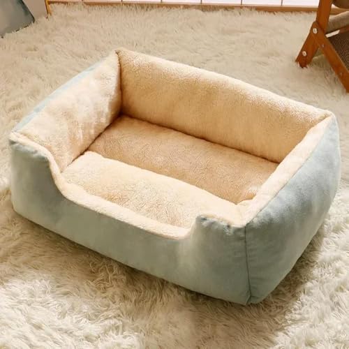 TPIONEER Bett für Hunde und Katzen, quadratisch, Plüschhütte, mittelgroße und kleine Hunde, Schlafsofa, Kissen, beruhigendes Hundebett, Haus, Haustierbedarf, Zubehör von TPIONEER