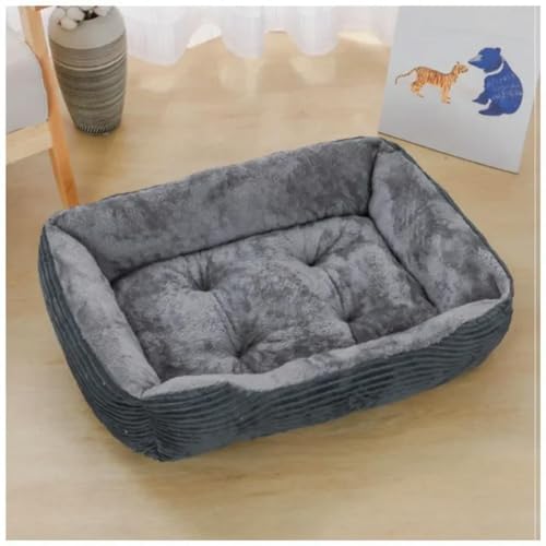 TPIONEER Bett für Hunde und Katzen, quadratisch, Plüschhütte, mittelgroße und kleine Hunde, Schlafsofa, Kissen, beruhigendes Hundebett, Haus, Haustierbedarf, Zubehör von TPIONEER