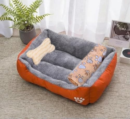 TPIONEER Schlafbett für Haustiere und Katzen, Zwingerkissen, Bett für Hunde, Katzen, Haustiersofa, Hundebedarf, beruhigendes Hundehaus, warmes Pad für Welpen, waschbar von TPIONEER