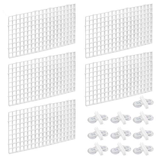 TPPIG 10-teiliges Set Aquariumtrenner für Fischtank, Filtergitter, Trenngitter, Isolierplatte, Gitter mit 20 Saugnapf-Clips von TPPIG