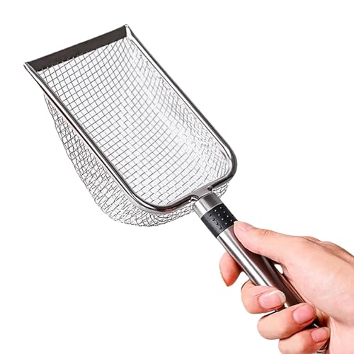 11.22inch Small Hole Stainless Steel Cat Litter Scoop, Antihaftbeschichteter Großer Scooper, Robuster Edelstahl-Kätzchenschaufel Mit Komfort Langemgriff Zum Kotsieben Und Für Die Katzentoilette von TQEBWUS