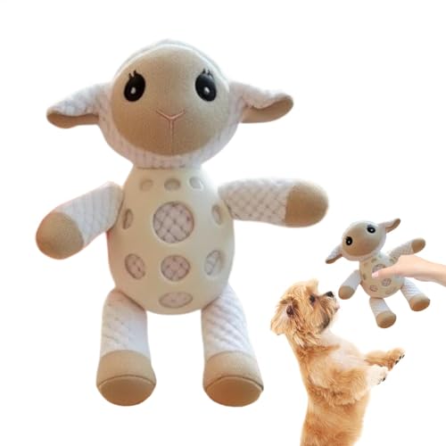 TQEBWUS Hartes Welpe -Zahnenspielzeug, Hundegefüllter Tierspielzeug Squeak - Bunny und Lamm süßer Hund quietschende Puppe | Plüsch Welpe Sound Toy Home Schlafzimmer Dekoration für mittlere, große von TQEBWUS