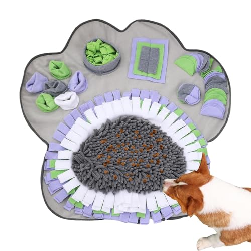 TQEBWUS Slow Feeder Matte, Hundegrabspielzeug, Hundepfotenform, Schnüffelmatte, Hunde-Puzzles für Katzen, große Hunde, kleine Hunde von TQEBWUS