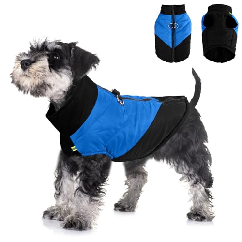 TQFlow Warme Hund Wintermantel, Wasserdicht Winddichte Hundejacke mit D-Ring, Hundemantel für Kleine Mittelgroße Welpen, Welpen Hunde Kleidung Hundepullover für Kaltes Wetter Haustier Kleidung (L) von TQFlow