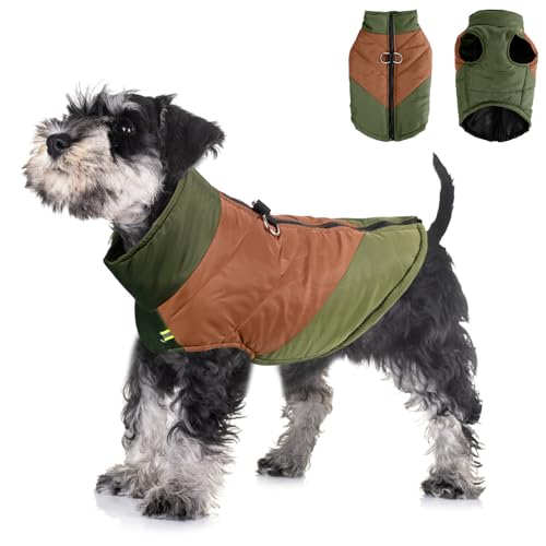 TQFlow Warme Hund Wintermantel, Wasserdicht Winddichte Hundejacke mit D-Ring, Hundemantel für Kleine Mittelgroße Welpen, Welpen Hunde Kleidung Hundepullover für Kaltes Wetter Haustier Kleidung (L) von TQFlow