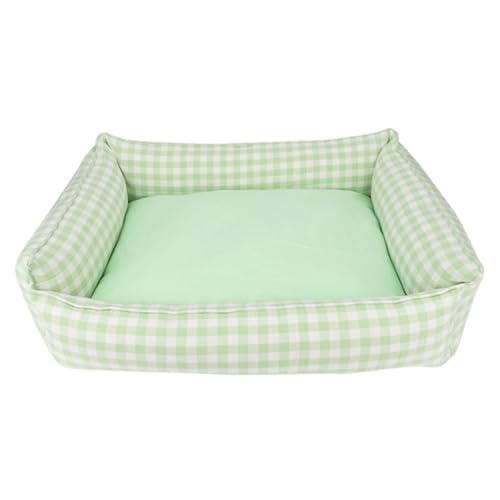 TQQEPOOL Atmungsaktives,Weiches Welpenbett,Orthopädisches Hundesofabett Mit Waschbarem,Abnehmbarem Bezug,Wasserdichtes Hundesofabett,Betten for Haustiere(Light green,35 * 45cm) von TQQEPOOL