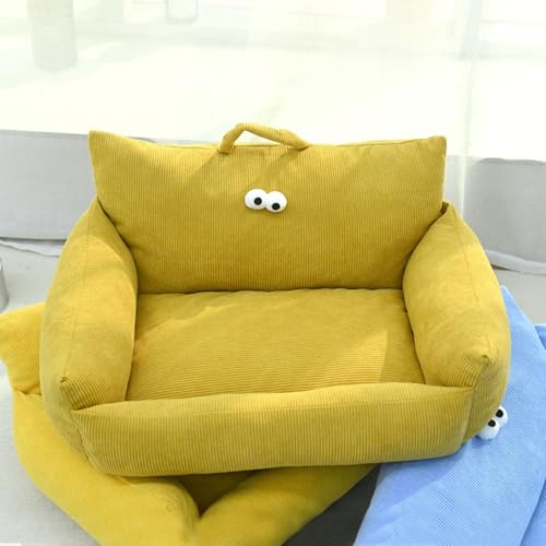 TQQEPOOL Hundebett for Große,Mittelgroße Und Kleine Hunde/Welpen,Weiches,Beruhigendes,Langlebiges Kuscheltier for Schlafen,Bequemes Schlafsofa for Welpen(Ginger color,50 * 40cm) von TQQEPOOL