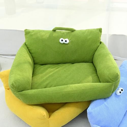 TQQEPOOL Hundebett for Große,Mittelgroße Und Kleine Hunde/Welpen,Weiches,Beruhigendes,Langlebiges Kuscheltier for Schlafen,Bequemes Schlafsofa for Welpen(Green,50 * 40cm) von TQQEPOOL