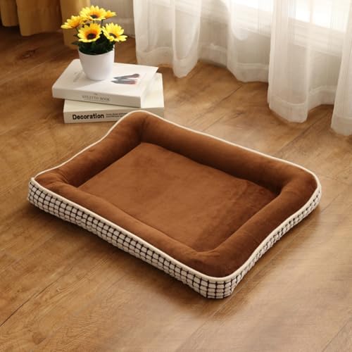 TQQEPOOL Hundesofa-Bettcouch,Waschbares Welpenschlafbett,Katzencouch,Haustier-Schlafsofa,Langlebiges Hundebett-Couch for Hunde Mit Rutschfester Unterseite(Brown,41 * 31cm) von TQQEPOOL