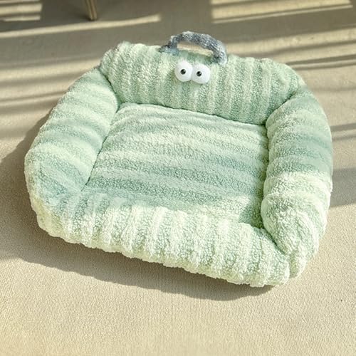 TQQEPOOL Kuscheliges Hundebett,Waschbares Hundebett,Strapazierfähiges Plüsch-Katzensofa,Haustier-Schlafsofa,Welpenschlafbett for Hunde,Katzen,Kätzchen Und Welpen(Green,40 * 30cm) von TQQEPOOL