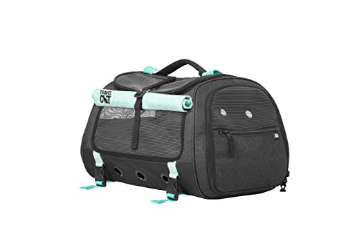 Travel Cat Tragetasche – Tragbarer Komfort-Rucksack mit weichen Seiten, für kleine und mittelgroße Katzen, Kätzchen bis zu 13,6 kg, von Fluggesellschaften zugelassener Rucksack mit Schultergurt von TRAVEL CAT