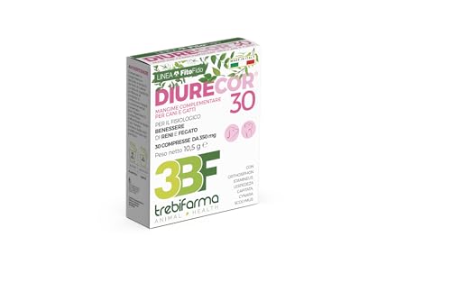 Diurecor – 3BF – Ergänzungsfutter in Tabletten für Hunde/Katzen – Nieren-/Urologische Unterstützung – 10 g – Trebifarma von Trebifarma