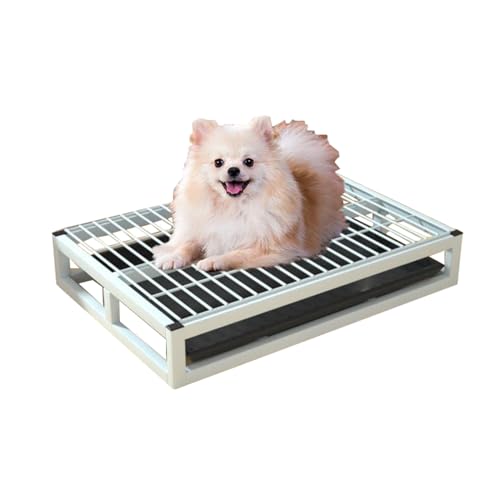 Hundetoilette Haustiere Töpfchen hundeschale Mit Netzgewebe Für Hunde Töpfchenhalter, Hundetöpfchen-Tablett(61cm/24in,White) von TRGCJGH