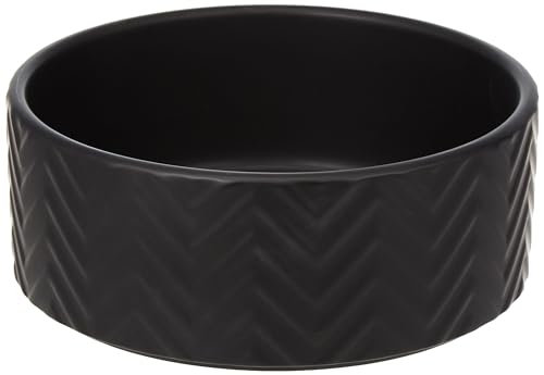 TRIXIE Futterstation aus Keramik, 1,6 l/Ø 20 cm, Schwarz für Hund von TRIXIE