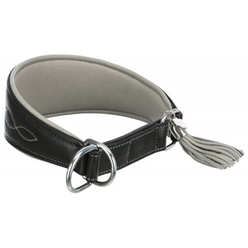 Lederhalsband Active-Comfort Für Windhunde, S-m: 33-42cm / 60mm, Schwarz/Grau, Leder, Halsbänder, Halfter, Hunde, News von TRIXIE