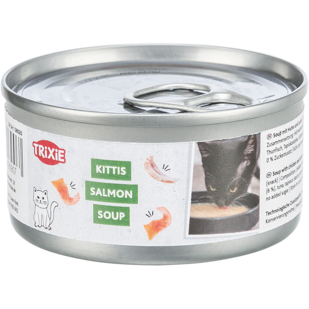 Sparpaket Trixie Kittis Soup 8 x 80 g - Huhn & Lachs von TRIXIE