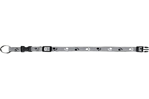 TRIXIE Silver Reflect Halsband Größe L–XL: Halsumfang 40–65 cm/25 mm in schwarz/silbergrau - stark reflektierendes Halsband für große bis sehr große Hunde, gute Sichtbarbarkeit im Dunkeln, 12224 von TRIXIE