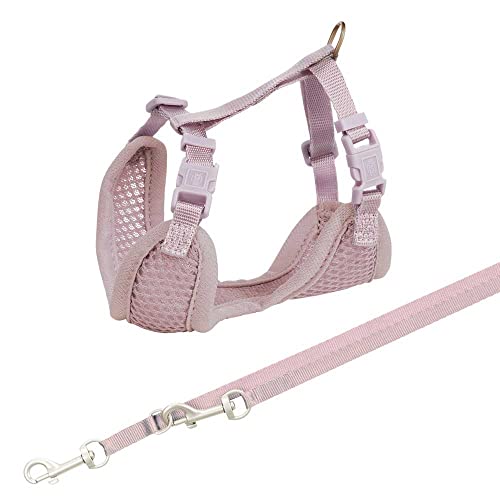 TRIXIE Junior Welpen-Softgeschirr mit Leine Größe S–M: Brustumfang 26–34 cm/10 mm in flieder - gepolstertes anpassbares Hundegeschirr mit 3fach verstellbarer Leine für kleine Hunde, 15564 von TRIXIE