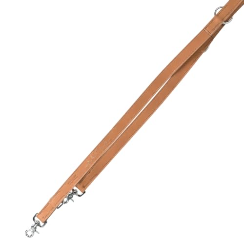 TRIXIE Hundeleine aus Leder Rustic V-Leine Leder M–L, 2,00 m 20 mm in braun - verstellbare Fettlederleine für Hunde im klassischen Design - für mittelgroße bis große Hunde - 19012 von TRIXIE