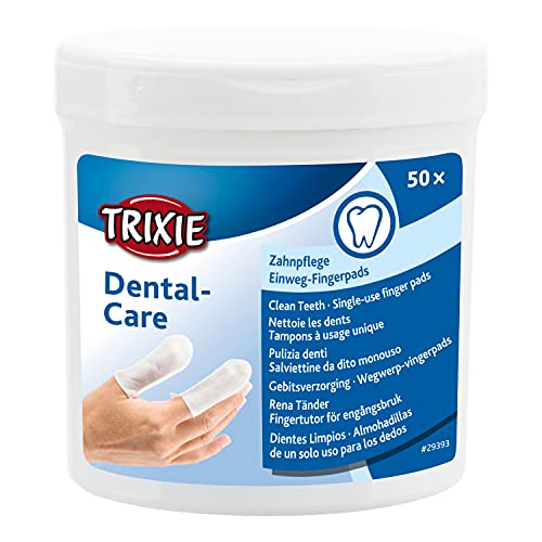 TRIXIE 29393 Dental Care Zahnpflege, Fingerpads, 50 St. von TRIXIE