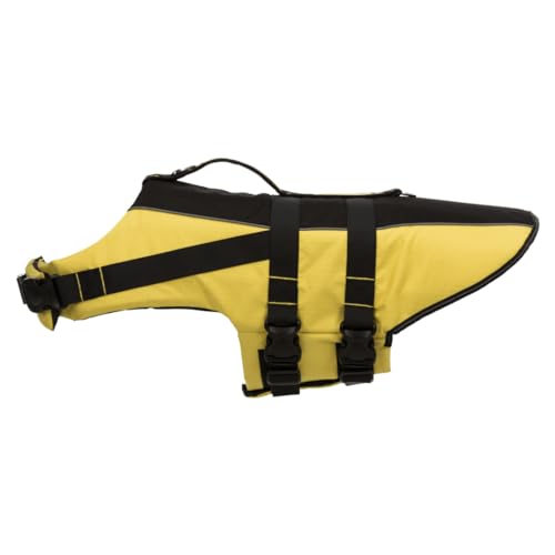 TRIXIE Hunde-Schwimmweste XS: 28 cm (bis 12 kg) neon-gelb – schnell trocknende Rettungsweste Hund mit Rettungsgriff für mehr Sicherheit bei Wasseraktivitäten wie Bootsausflüge & SUB - 30125 von TRIXIE