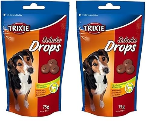 TRIXIE 31611 Schoko Drops, 75 g (Packung mit 2) von TRIXIE