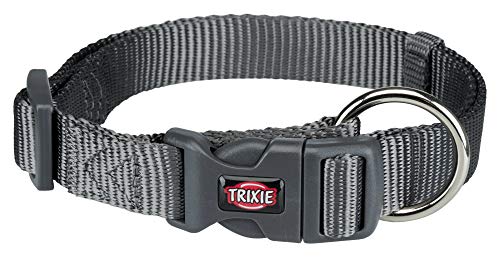 DOG Copenhagen Trixie Hundehalsband, Premium, Grau, Größe L/XL von TRIXIE