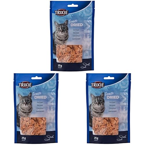 TRIXIE 42755 Premio Freeze Dried Shrimps, 25 g (Packung mit 3) von TRIXIE