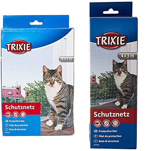 TRIXIE 44343 Schutznetz, 8 × 3 m, transparent & 44323 Schutznetz, 4 × 3 m, transparent von TRIXIE