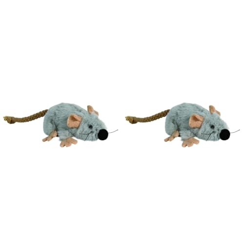 TRIXIE 45735 Katze Spielmaus, Plüsch, 7 cm, für Alle Rassengrößen, 1 Stück (2er Pack) von TRIXIE