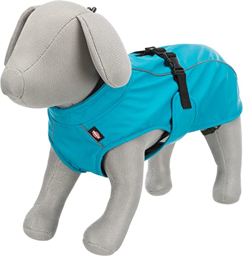 TRIXIE Regenmantel Vimy für Hunde XS türkis – Hunde-Regenjacke mit reflektierenden Elementen für mehr Sicherheit im Dunkeln – bequem & verstellbar - 2976 von TRIXIE