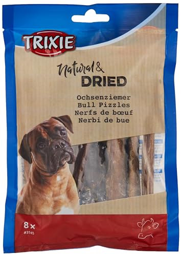 TRIXIE Bull-Pizzle, 100 g, 8-teilig, Natur, Packung von 8 (100 g) von TRIXIE