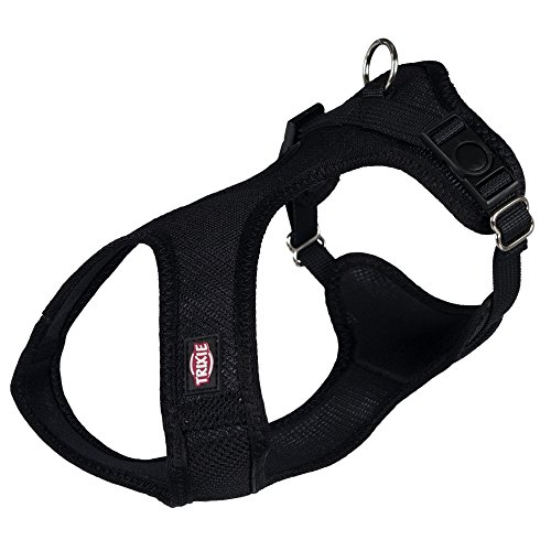 TRIXIE Comfort Soft Touren-Geschirr Größe XS–S: Brustumfang 30–45 cm/15 mm in schwarz - gepolstertes Hundegeschirr zum Joggen mit stufenlos verstellbaren Bauchgurt für kleine Hunde, 16261 von TRIXIE