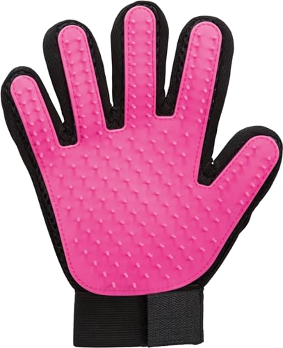 TRIXIE Fellpflege-Handschuh, Mesh-Material/TPR, 16 × 24 cm, Pink/Schwarz - 23132 von TRIXIE