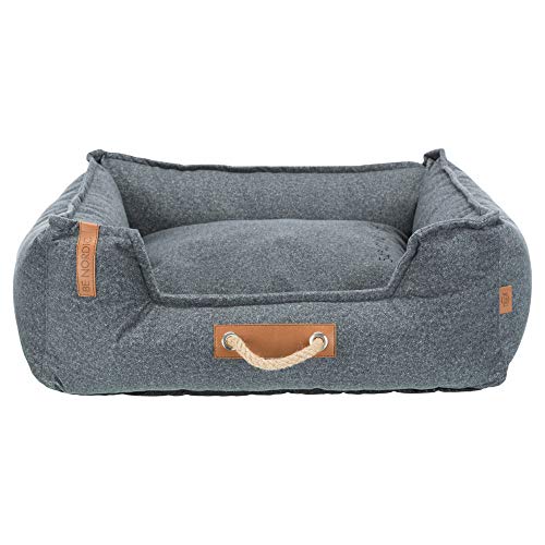 TRIXIE Robustes und hochwertiges Hundebett BE Nordic Bett Föhr Soft, eckig, 60 × 50 cm, grau- 37602 von TRIXIE