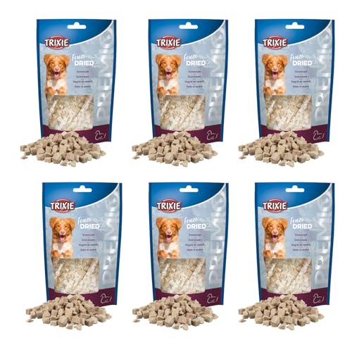 Trixie Freeze Dried Entenbrust | 6 x 50 g | Ergänzungsfuttermittel für Hunde | Gefriergetrockneter Snack | 99% Fleischgehalt | Bei Futtermittelallergien geeignet von TRIXIE