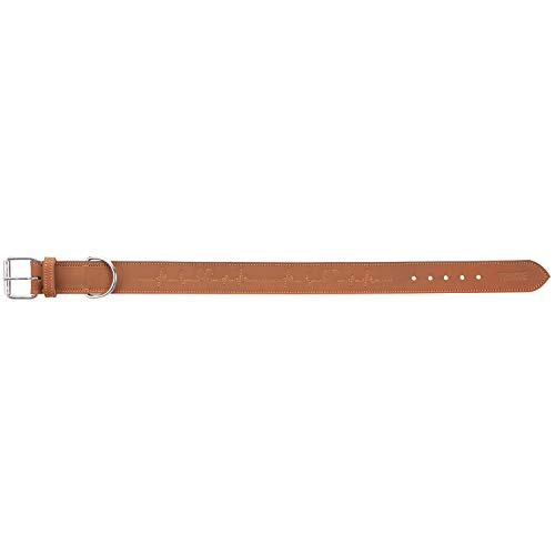 TRIXIE 19016 Rustic Fettleder-Halsband Heartbeat, L: 47–55 cm/40 mm, braun von TRIXIE