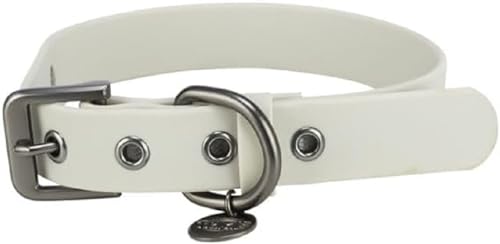 TRIXIE Hunde-Halsband CityStyle L-XL: Halsumfang 50-57cm/30mm hellgrau - Hochwertiges PVC Halsband für große – sehr große Hunde, verstellbar, wasserabweisend & abwischbar, 1971816 von TRIXIE