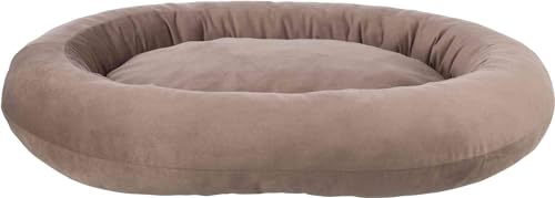 TRIXIE Hundebett Talia oval 100 x 85 cm in braun - gemütliches Hundekissen mit feiner Samt-Haptik - Hundekorb für mittelgroße Hunde - rutschfest und waschbar - 37835 von TRIXIE