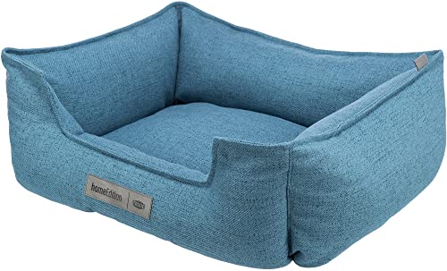 TRIXIE Hundebett Talis 100 × 70 cm in blau - elegantes Hundebett aus gemütlichem Webstoff - Hundekorb für mittelgroße Hunde - rutschfest und waschbar - 37565 von TRIXIE