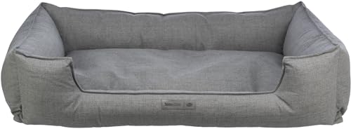 TRIXIE Hundebett Talis 100 × 70 cm in grau - elegantes Hundebett aus gemütlichem Webstoff - Hundekorb für mittelgroße Hunde - rutschfest und waschbar - 37583 von TRIXIE